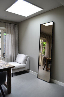 Frontstaal XL stalen spiegel zwart met gebronsd glas | Violier at Home