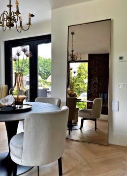 Frontstaal XL stalen eetkamerspiegel brons, gebronsd glas | Violier at Home