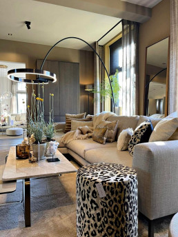 XL stalen spiegel brons, gebronsd glas | showroom Violier at Home, IJzendoorn